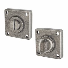 Finesse Jesmond Bathroom Door Turn & Release Set - 50mm Diameter - Pewter