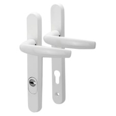 Hoppe PAS24 1530/3260N uPVC Multipoint Door Handle - Short Plate - 92mm c/c - 60mm door - White