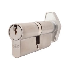 UNION J2X28 Pattern 5 Pin 74mm Euro Thumbturn Cylinder - 37mm Turn + 37mm - Satin Chrome