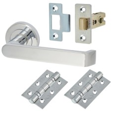 Serozzetta by Carlisle Brass Concept Latch Door Handle on Rose Kit - Polished Chrome