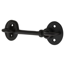 Exel Cabin Hook & Eye - 100mm Length - Antique Black Iron