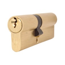 Exel 5 Pin 85mm Euro Double Cylinder - 35 + 50mm - Polished Brass - Keyed to Differ