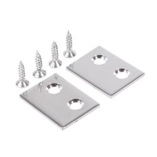 Bramah Rola Sash Window Stop Plate - 25 x 18mm - Polished Chrome 