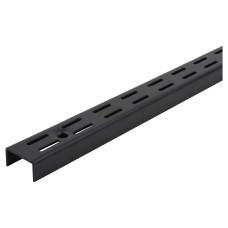 Rothley Twin Slot Shelf Wall Upright - 1200mm Length - Matt Black