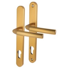 Hoppe Birmingham 1117/3810N uPVC Multipoint Door Handle - Long Plate - 92mm c/c - 70mm door - Gold