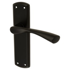 Exel Matt Black Latch Door Handle - Monza Range - 175 x 45mm