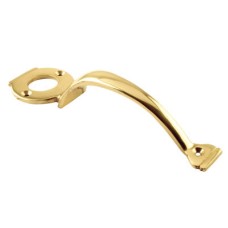 GateMate Escutcheon Handle for Long Throw Gate Lock - 200mm Length - Polished Brass