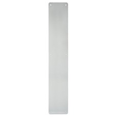 Exel Aluminium Plain Finger Plate - 600 x 100 x 1.5mm - Satin Anodised