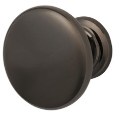 Crofts & Assinder Monmouth Round Cabinet Knob - 38mm Diameter - Black Nickel