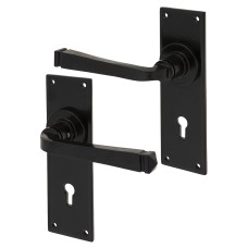 From The Anvil Black Keyhole Door Handle - Avon Range - 152 x 48mm