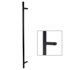 Exel 30mm Guardsman T-Bar Door Pull Handle - Bolt Fix - 1000mm Centres - Matt Black