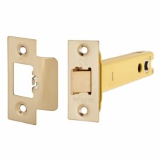 Exel Heavy Duty Tubular Latch - 128mm Case - 107mm Backset - Square - PVD Brass