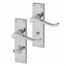 Exel Polished Chrome Budget Scroll Bathroom Door Handle - Mia Range - 153 x 42mm