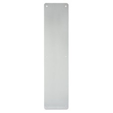 Exel Aluminium Plain Finger Plate - 450 x 100 x 1.5mm - Satin Anodised