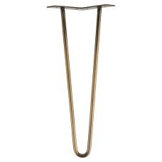 Rothley Hairpin Leg - 2 Pin - 350mm Height - Antique Brass