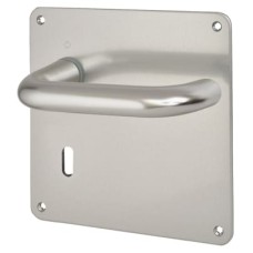 Exel Satin Aluminium 20mm Return to Door Keyhole Lock Door Handle - 160 x 160mm
