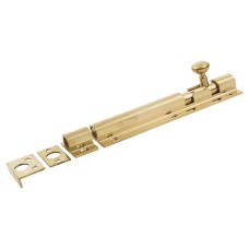 Decorative Straight Barrel Bolt - 150 x 38mm - Polished Brass