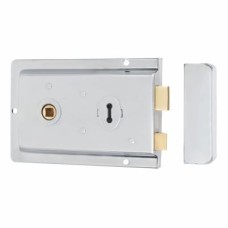 Exel Flanged Rim Sashlock - 155 x 105mm - Polished Chrome