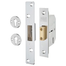 ERA Viscount 5 Lever Deadlock - 64mm Case - 44mm Backset - Polished Chrome