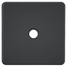 Knightsbridge 20A Screwless Flat Plate Flex Outlet Plate - Anthracite