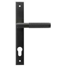 From The Anvil Brompton uPVC Slimline Knurled Multipoint Door Handle - 92mm c/c - Matt Black
