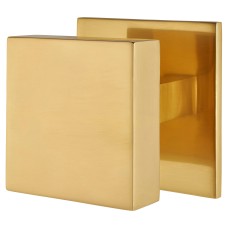 Heritage Brass by M Marcus Square Centre Door Knob - 89 x 89mm Square Rose - Polished Brass