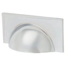 Crofts & Assinder Monmouth Square Cabinet Cup Handle - 64mm Centres - Polished Chrome