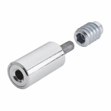 Bramah Rola Wooden Sash Window Stop - 31mm - Polished Chrome - 10 Body + 20 Inserts