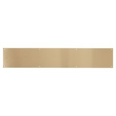 Hampstead Solid Brass Kick Plate - 838 x 150 x 1.2mm - 8 Screw Holes - Satin