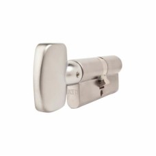 UNION J2X44 Pattern 5 Pin 74mm Euro Large Thumbturn Cylinder - 37mm Turn + 37mm - Satin Chrome