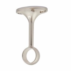 Rothley 19mm Hanging Rail Centre Bracket - Brushed Nickel