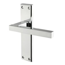 Serozzetta by Carlisle Brass Polished Chrome Latch Door Handle - Stratus Range - 180 x 40mm