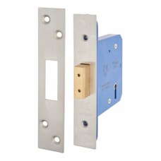 Hampstead Architectural 5 Lever Deadlock - 78mm Case - 57mm Backset - Satin Stainless Steel