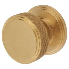 Hampstead Riley Knurled Mortice Door Knob - 62mm Rose Diameter - Satin Brass