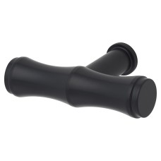 Alexander & Wilks Crispin Bamboo 12mm T-Bar Cabinet Knob - 55 x 38mm - Matt Black
