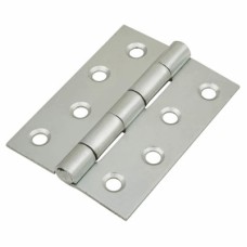 Strong Steel Butt Door Hinge - 100 x 74 x 2.5mm - Zinc Plated - Pair