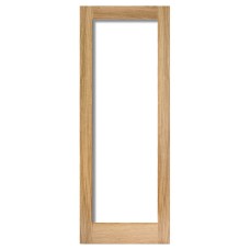LPD Pattern 10 1 Light Clear Glazed Unfinished Solid Internal Door - 1981 x 838 x 35mm - Oak