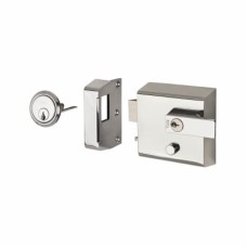 Yale P1 Double Locking Nightlatch - 60mm Backset - Polished Chrome Case/Cylinder
