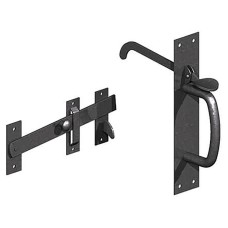 GateMate Heavy Duty Suffolk Gate Thumb Latch - 204 x 44mm - Epoxy Black
