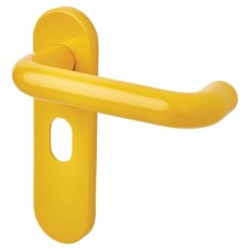 Hoppe AR600/24 Golden Yellow Nylon Steel Core Safety Oval Door Handle - 48.5mm c/c - Paris Range