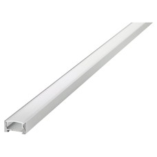 Integral LED Surface Mount Profile with Frosted Diffuser for LED Strip Light - 1000mm - Aluminium