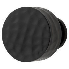 Hampstead Kendal Hammered Round Cabinet Knob - 30mm Diameter - Matt Black