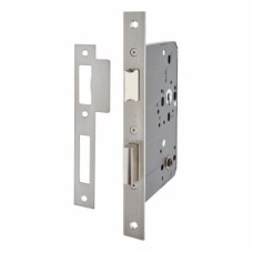 Arrone AR913 DIN Bathroom Lock - 105mm Case - 80mm Backset - Satin Stainless Steel