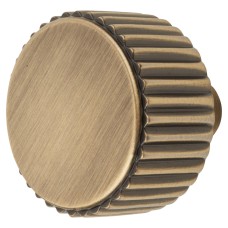 Hendel & Hendel Barrington Round Cabinet Knob - 32mm Diameter - Antique Brass