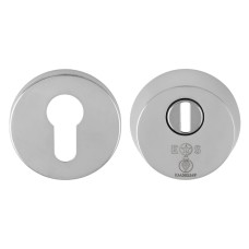 Eurospec 2 Star Security Escutcheon - 54mm Diameter - Euro - Bright Stainless Steel
