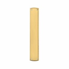 Carlisle Brass Solid Brass Public House Plain Finger Plate - 382 x 64 x 3mm - Polished