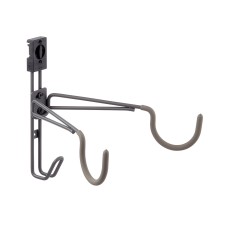 elfa Garage+ Storage Top Track System - Horizontal Bike Hook for Storage Track - Matt Grey