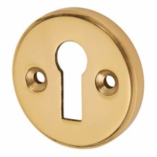 Exel Escutcheon - 40mm Diameter - Keyhole - Polished Brass