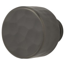 Alexander & Wilks Leila Hammered Round Cabinet Knob - 30mm Diameter - Dark Bronze