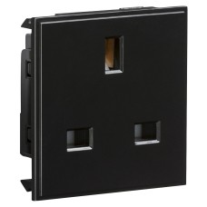 Knightsbridge 13A 1 Gang Unswitched Socket - Black